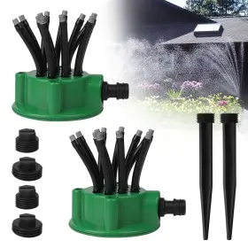 Thesiliconvalley 655887838330 2pcs Adjustable Garden Sprinkler Head Multi Nozzle Yard Irrigation Water Sprayer