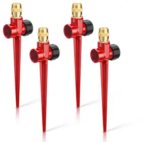 Boo-tioncy-9444 Tioncy 4 Pack Metal Lawn Sprinkler Automatic Garden Water On Spike