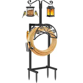 B0fd2zcdp4 Tomcare Heavy Duty Garden Hose Holder - 2 Shepherd Hooks Holds 160ft