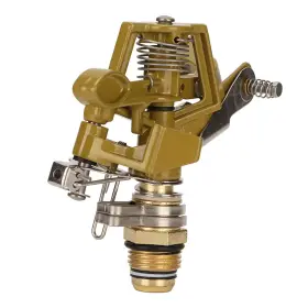 Topincn 438883887730 Metal Pulsating Sprinkler Head G1/2 Male Thread 360 Degree Automatic Rotatio
