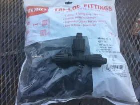 Toro 690258056722 Pack Of 25 Tri-loc Fitting Tee Tl-t For 16-18mm Od Hose And Dripline Toro 690258056722 Pack Of 25 Tri-loc Fitting Tee Tl-t For 16-18mm Od Hose And Dripline