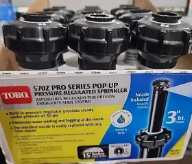 54818 Toro Irrigation Lot Of 15 570 Series Black Plastic Adjustable Pop-up Sprinkler 3 H In 54818 Toro Irrigation Lot Of 15 570 Series Black Plastic Adjustable Pop-up Sprinkler 3 H In