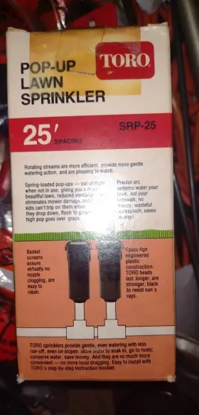 Srp-25 Toro Round Pop-up Sprinkler. New Old Stock