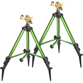 B0d2wwq462 Triumpeek 2-pack Impact Sprinkler On Tripod Base 360 Large Area Coverage