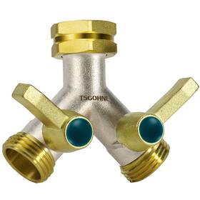 Tsgohnl B0dglgt4d5 Garden Hose Splitter Heavy Duty Solid Brass Y Rust Resistant Two-way