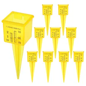 Cyy0701 Ubamdom 10 Pcs Rain Gauges 1.57 Inch Sprinkler Gauge For Lawn With Wide Mouth Tran
