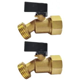 B0fhd842t7 Uenede Brass Garden Hose Bibb Valve 3/4 Inch Npt Fip Female To Ght Male 2-pack