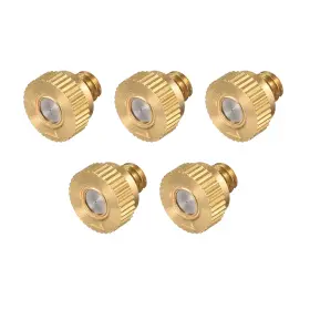 Uxcell 784958972236 5pcs Brass Misting Nozzle 10/24 Unc 0.1mm Orifice Dia Replacement Heads