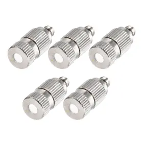 Uxcell 784958972618 Brass Misting Nozzle 3/16 Inch 0.1mm Orifice Fogging Spray Head 5 Pcs Silver Tone