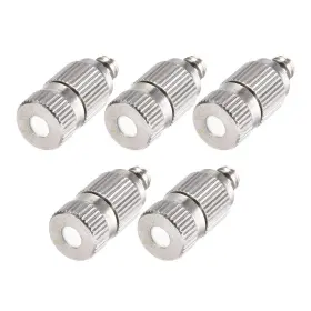 A19052400ux0794 Uxcell Brass Misting Nozzle - 3/16-inch Threaded 0.1mm Orifice Dia Silver