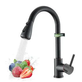 06orbv Vfauosit Oil Rubbed Bronze Faucet With Pull Down Sprayer - 14.4 Inch 01
