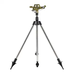 Viagasafamido 746771763705 Impact Sprinkler On Tripod Base Lawn Automatic 360 Rotating Adjustabl