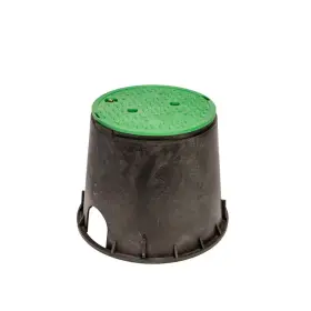 Vigoro 313090617684 10 Inch Round Irrigation Valve Box And Lid Black Green Vigoro 313090617684 10 Inch Round Irrigation Valve Box And Lid Black Green