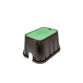 Vigoro 711181568028 14 Inch X 19 Rectangular Irrigation Valve Box And Lid Black Green