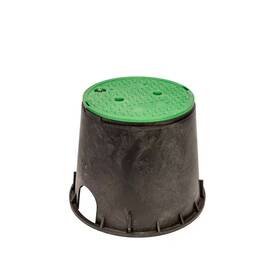 Vigoro 726084463141 10 Inch Round Irrigation Valve Box And Lid Black Green
