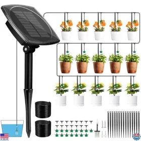 Visit The Aonesy Store 15 Pots-49ft Solar Drip Irrigation System Automatic Self-watering Kit For Pots Garden