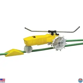818653-1003 Visit The Nelson Store Rain Train Cast Iron Sprinkler - 13 500 Sq Ft Coverage Auto Shut Off