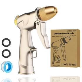 Vneirshah B0fwktlj7t Garden Hose Nozzle Spray All Metal Heavy-duty Hand-held High-pressure