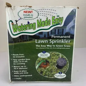Watering Made Easy 857277000116 Permanent In-ground Lawn Sprinkler With Click Hose Connect Watering Made Easy 857277000116 Permanent In-ground Lawn Sprinkler With Click Hose Connect