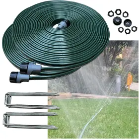 Watoo 758510633200 2025 100 Ft Flat Sprinkler Hose For Lawn Watering Garden Soaker With Hol