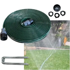 Wskg25 Watoo 2025 Sprinkler Hose And Soaker For Yard - 25 Ft Reinforced Flat Garden Hos