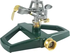 Weillsnow 711181629460 Heavy Duty Metal Base Lawn Sprinkler Adjustable Rotating Zinc Alloy For Yard