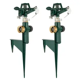 Ssq-2 Weillsnow 2 Packs Spike Sprinklers For Yard Impact Sprinkler On Metal Step Base