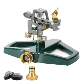 Wemade 707876931093 Heavy Duty Metal Pulsating Sprinklers For Yard - 360 Degree Roating Automatic