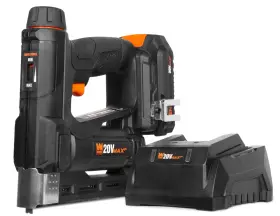 20539 Wen 20v Max Cordless 2-in-1 18-gauge Brad Nailer And T50 Crown Stapler With 2