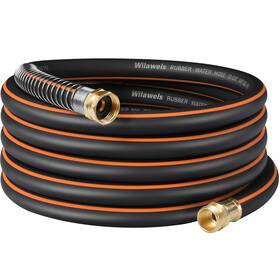 Wilawels B0dp25sh5s 30ft Heavy Duty Rubber Garden Hose 5/8 Inch 300 Psi All-weather