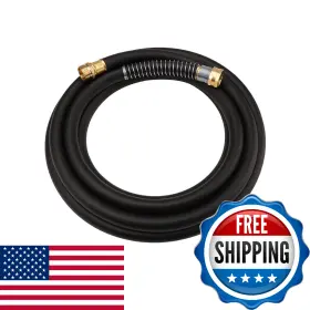 B0fxwtls52 Wiseflow Garden Hose 15ft X 5/8 Inch Heavy Duty Rubber Water With Five L