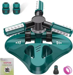 Wovuu 744110909654 Garden Sprinkler 360 Automatic Rotation 36 Nozzles Green For Yard Wovuu 744110909654 Garden Sprinkler 360 Automatic Rotation 36 Nozzles Green For Yard