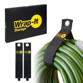 B07phn174h Wrap-it Storage Heavy-duty 28 Inch Straps 2-pack - Hook And Loop Garden Hose Holder