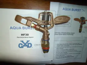 Hf-30 Xcad/aqua Burst 3/4 Inch Heavy Duty Brass Impact Sprinklers Replace Rain Bird 30h