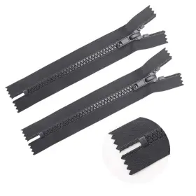 Rz2589 Yahoga 2pcs 10 Inch #5 Close End Plastic Zippers Bulk Black Molded Resin Zipp Rz2589 Yahoga 2pcs 10 Inch #5 Close End Plastic Zippers Bulk Black Molded Resin Zipp
