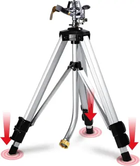 Yamatic 445030692642 Impact Sprinkler On Adjustable Tripod Base 360 Degree Large Area Heavy Yamatic 445030692642 Impact Sprinkler On Adjustable Tripod Base 360 Degree Large Area Heavy