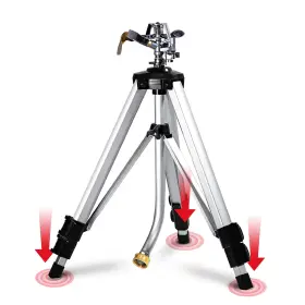 St036ma Yamatic Impact Sprinkler On Adjustable Tripod Base 360 Degree Large Area Heavy Duty