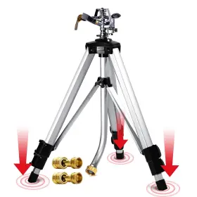 St036mc Yamatic Impact Sprinkler On Adjustable Tripod Base 360 Degree Large Area 36inch