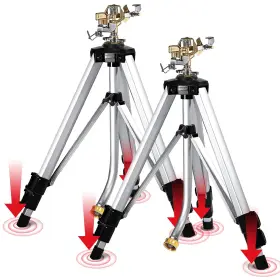St036md Yamatic Impact Sprinkler On Tripod Base 360 Degree Large Area Heavy Duty Adjustable