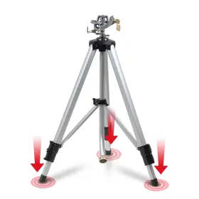 St048ma Yamatic Impact Sprinkler On Adjustable Tripod Base 360 Degree Large Area Heav