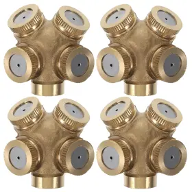 5390019pl8puuds Yardwe 4pcs Brass Misting Spray Nozzle Set 4 Holeshigh Pressure Atomizing Garden Sp
