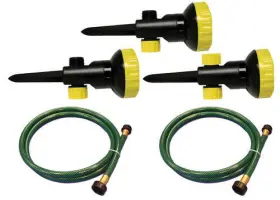 Mo99877 Yardworks 5 Piece Watering Set Landscape Bed Pattern Turret Lawn Sprinkler Kit