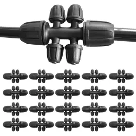 Yawank 763347923516 20 Pcs 1/2 Inch To1/4 Drip Irrigation Tubing Fittings Hose Co