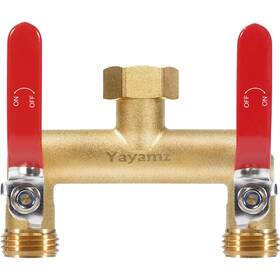 Yayamz B0dt6mvtm6 Garden Hose Splitter 3/4 Inch Rust And Freeze Resistant Outdoor Manifol