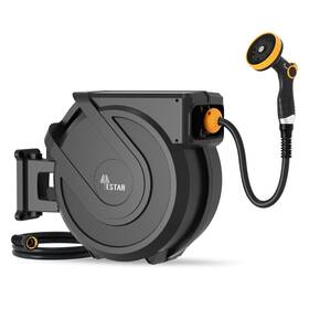 Yestar B0g4gggh2j Retractable Garden Hose Reel Portable 33 Ft Wall-mounted Or Handheld A
