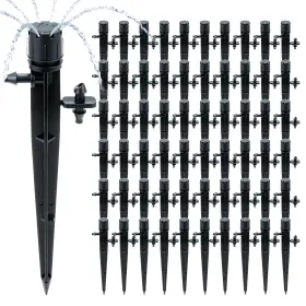B0dsdfz72l Yncotte 60 Pcs Drip Irrigation Emitters Adjustable Drippers Micro Sprinkl