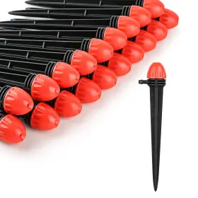 Yulaiyoen 755419688713 Drip Irrigation Emitters For System 30 Pcs 1/4 Inch 360 Degree