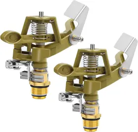 Zisongyuan 313038732738 2 Pieces 1/2 Inch Brass Impact Sprinkler Heavy Duty Head With Nozzles Zisongyuan 313038732738 2 Pieces 1/2 Inch Brass Impact Sprinkler Heavy Duty Head With Nozzles