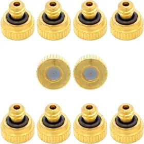 Zxuezheng 707310187161 10pcs Brass Misting Nozzle - 0.004 Inch Orifice 0.1mm Dia 10/24 Unc