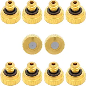 Zxuezheng 707310187178 10pcs Brass Misting Nozzle - 0.008 Inch Orifice 0.2mm Dia 10/24 Unc
